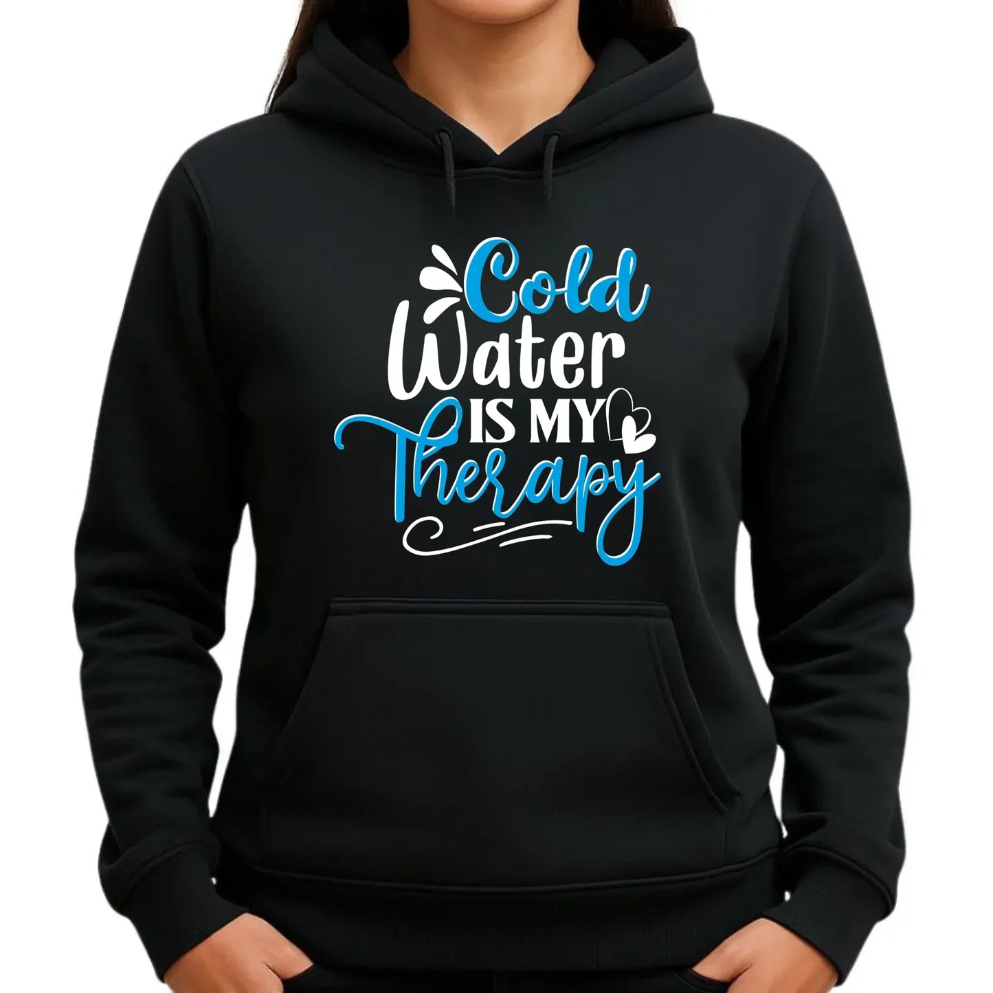 Cold water is my therapy | Bluza damska z kapturem HM14 - StoryCups.pl