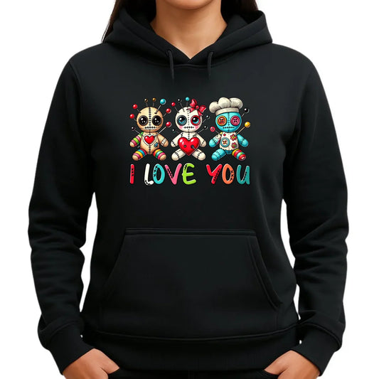 I Love You | Bluza damska z kapturem W52 - StoryCups.pl