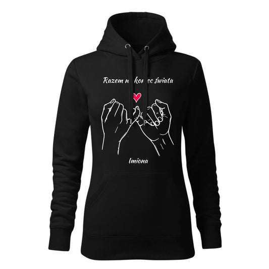 Razem na koniec świata | Bluza damska z kapturem W60 - StoryCups.pl