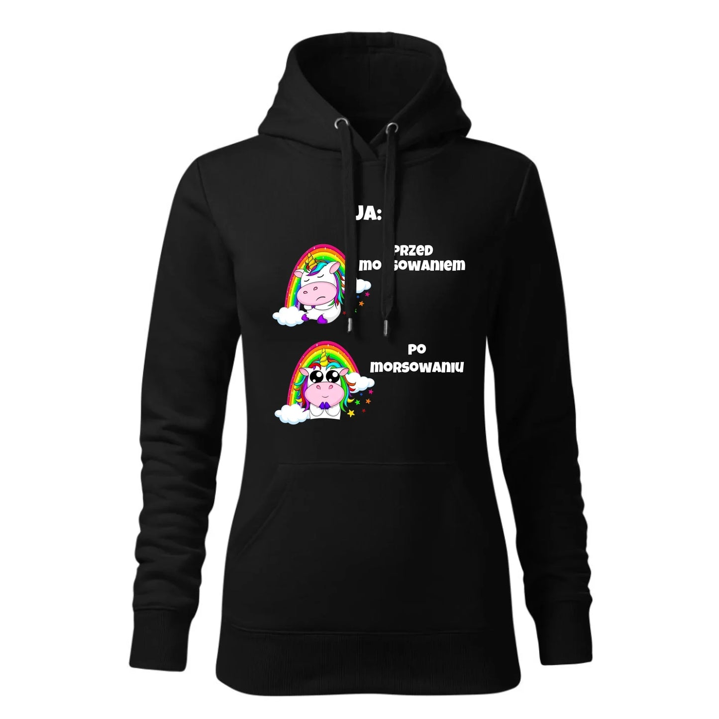 Przed i po morsowaniu | Bluza damska z kapturem HM11 - StoryCups.pl