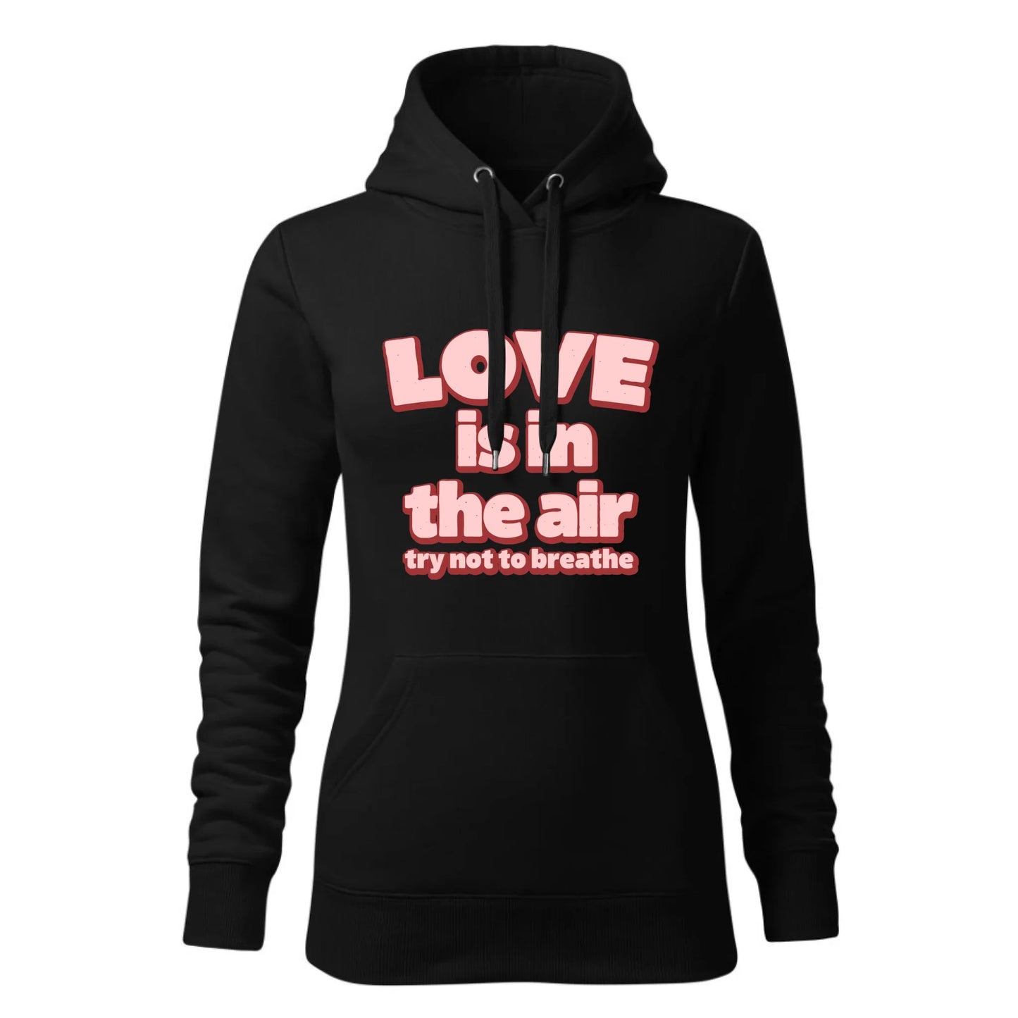 Czarna bluza damska z kapturem nadruk na prezent dla niej HOODIE