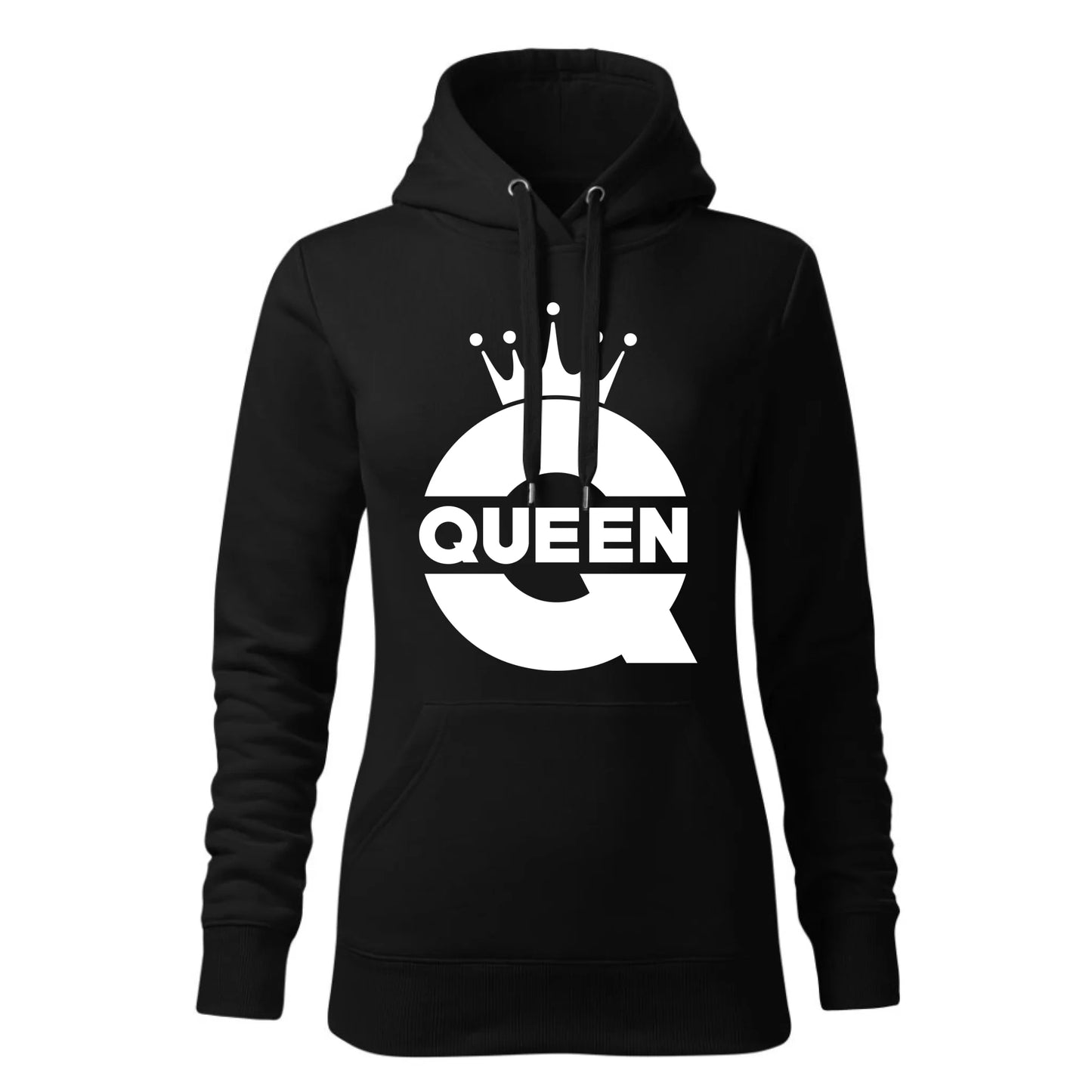 Czarna bluza damska z kapturem nadruk na prezent dla niej HOODIE