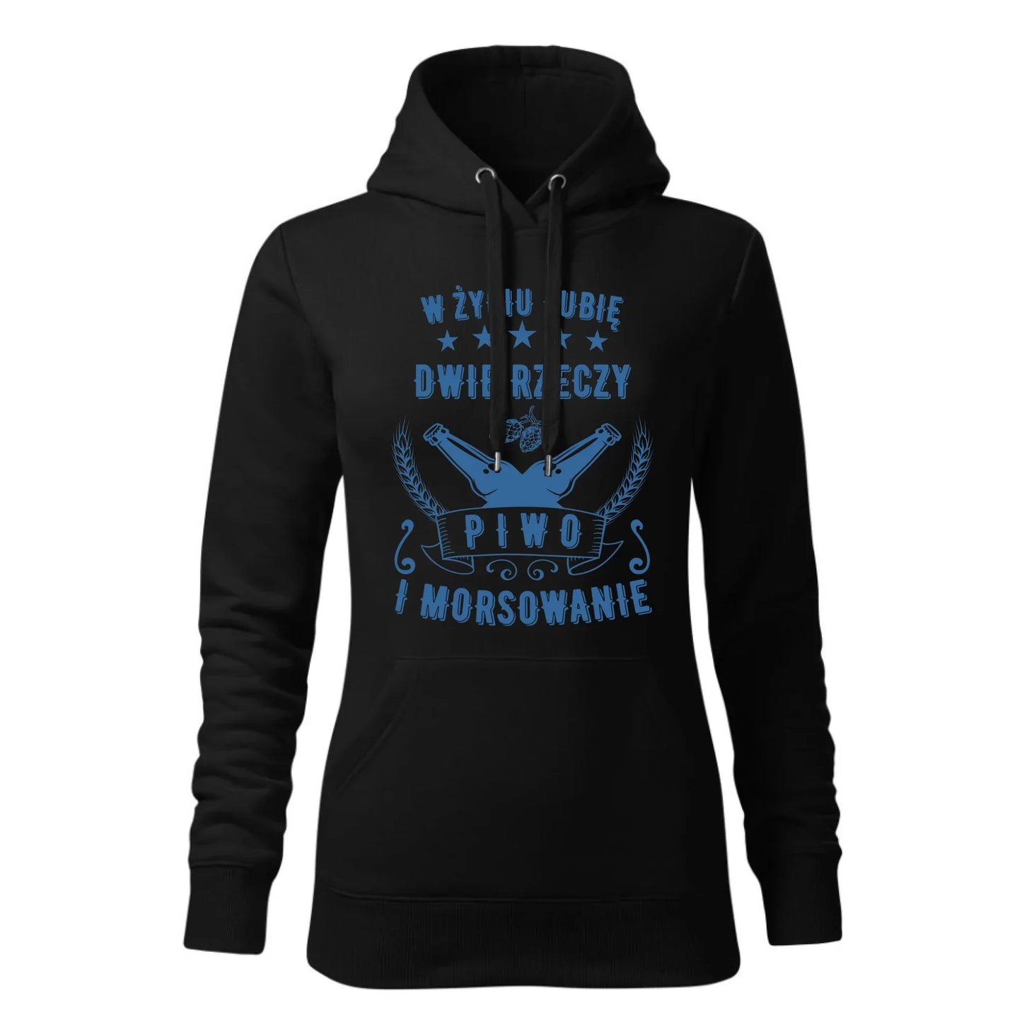 W życiu lubię dwie rzeczy piwo i morsowanie | Bluza damska z kapturem HM09 - StoryCups.pl