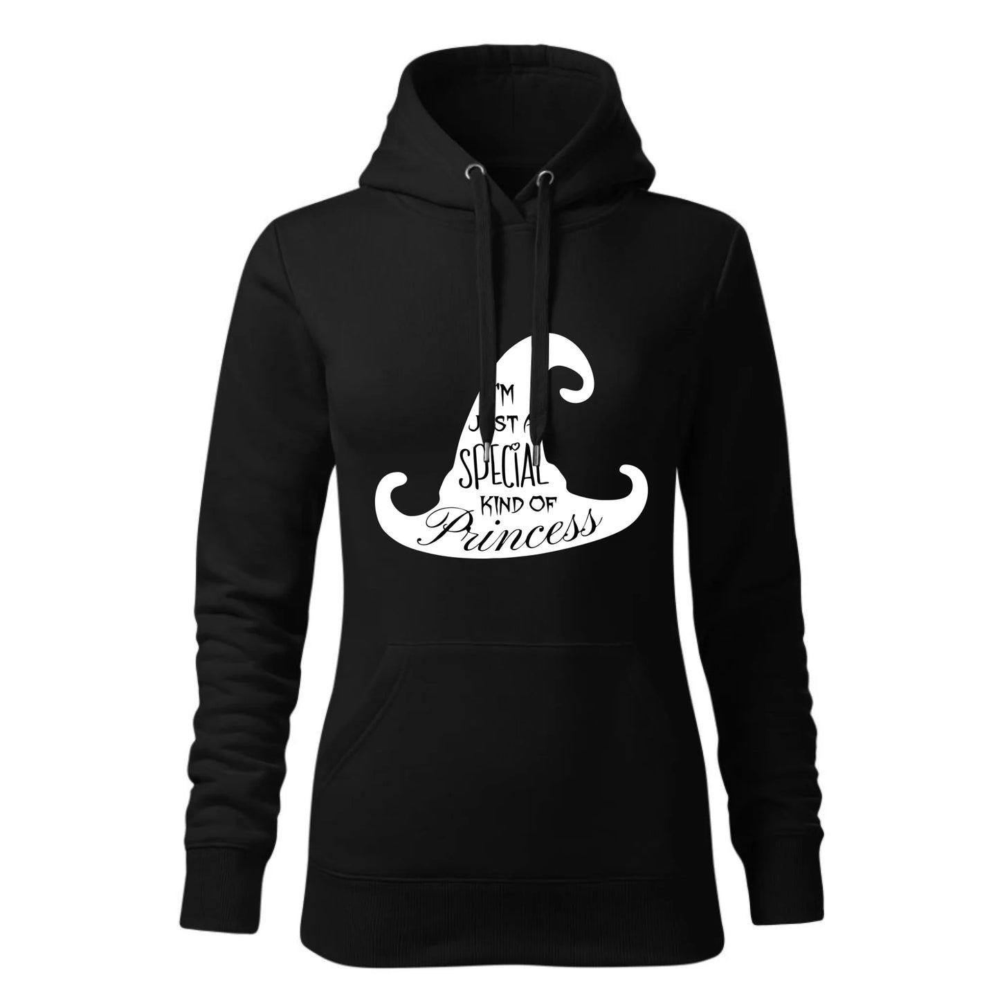 Czarna bluza damska z kapturem nadruk na prezent dla niej HOODIE