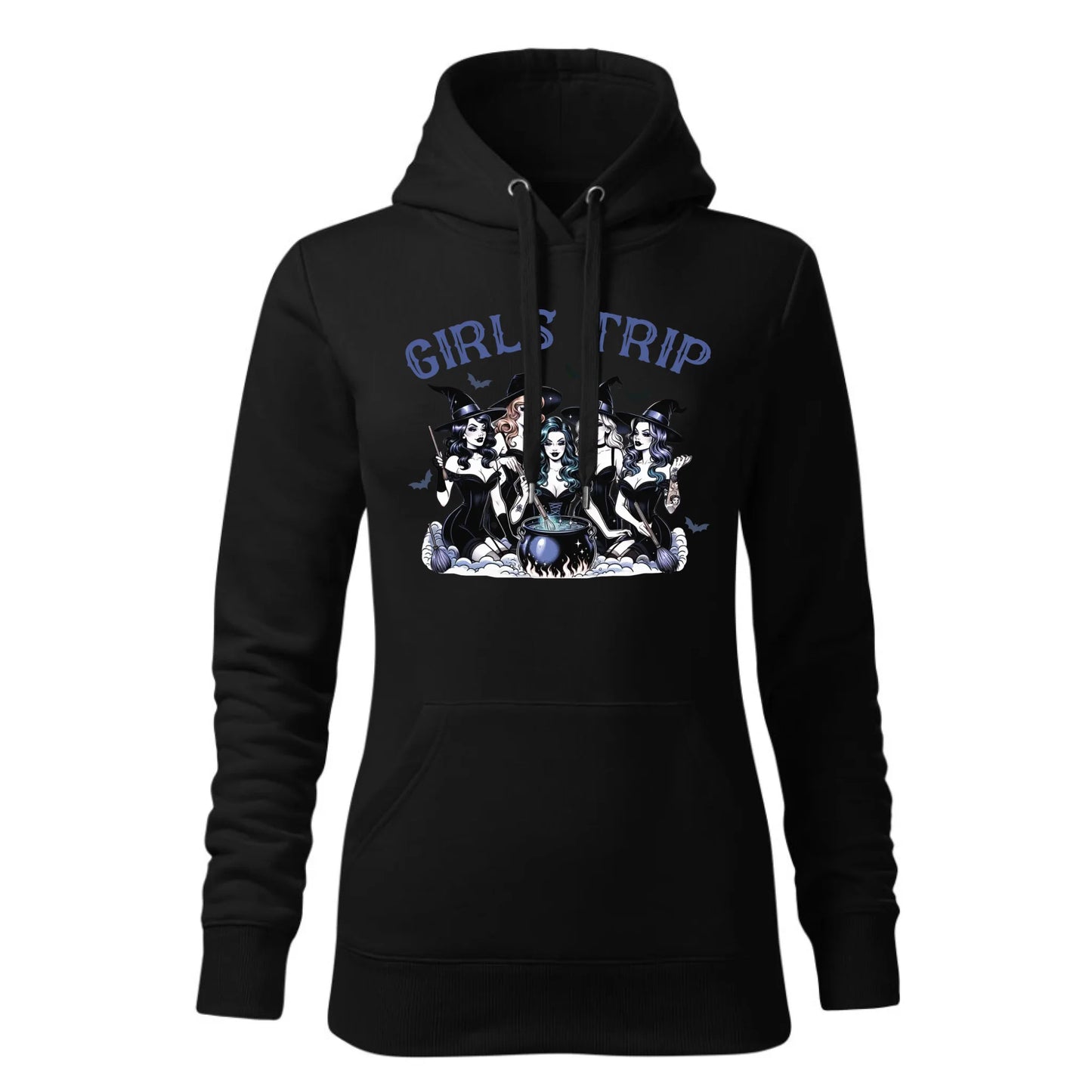 Czarna bluza damska z kapturem nadruk na prezent dla niej HOODIE
