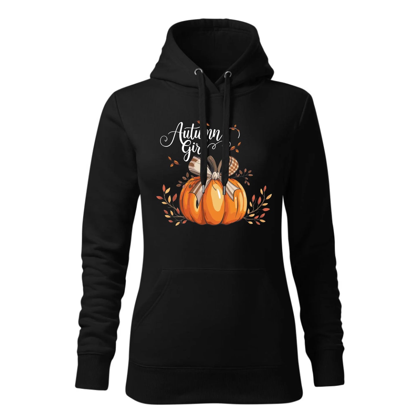 Czarna bluza damska z kapturem nadruk na prezent dla niej HOODIE