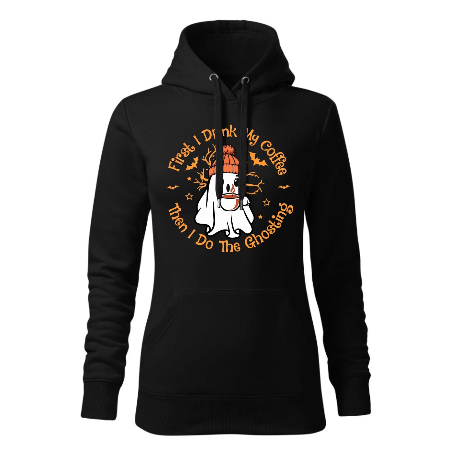 Czarna bluza damska z kapturem nadruk na prezent dla niej HOODIE