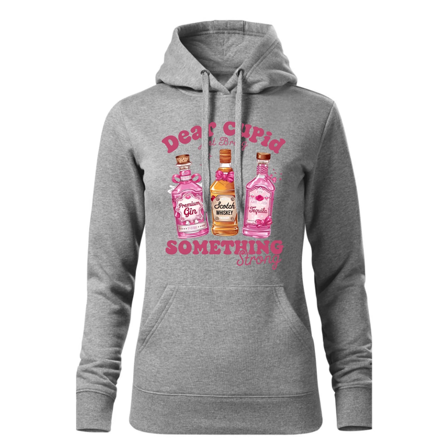Czarna bluza damska z kapturem nadruk na prezent dla niej HOODIE