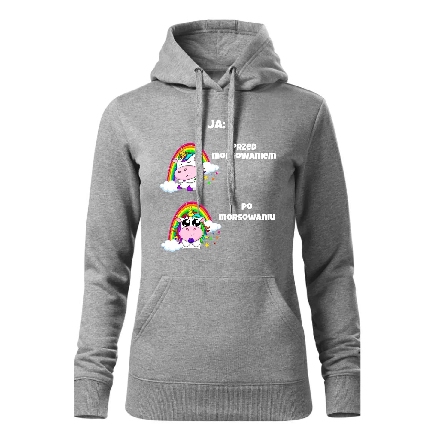 Przed i po morsowaniu | Bluza damska z kapturem HM11 - StoryCups.pl
