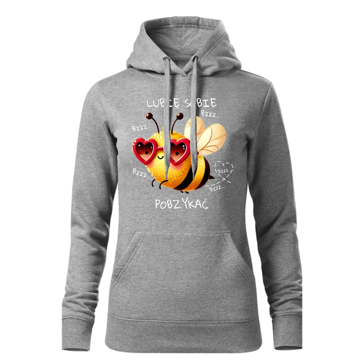 Czarna bluza damska z kapturem nadruk na prezent dla niej HOODIE