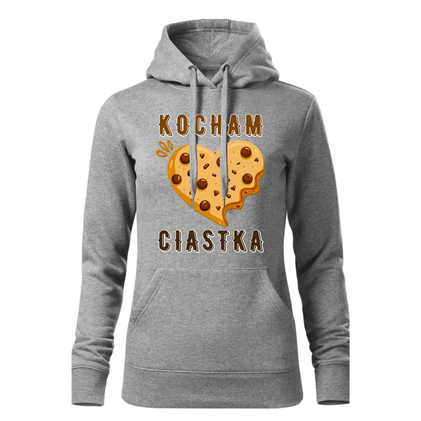 Czarna bluza damska z kapturem nadruk na prezent dla niej HOODIE