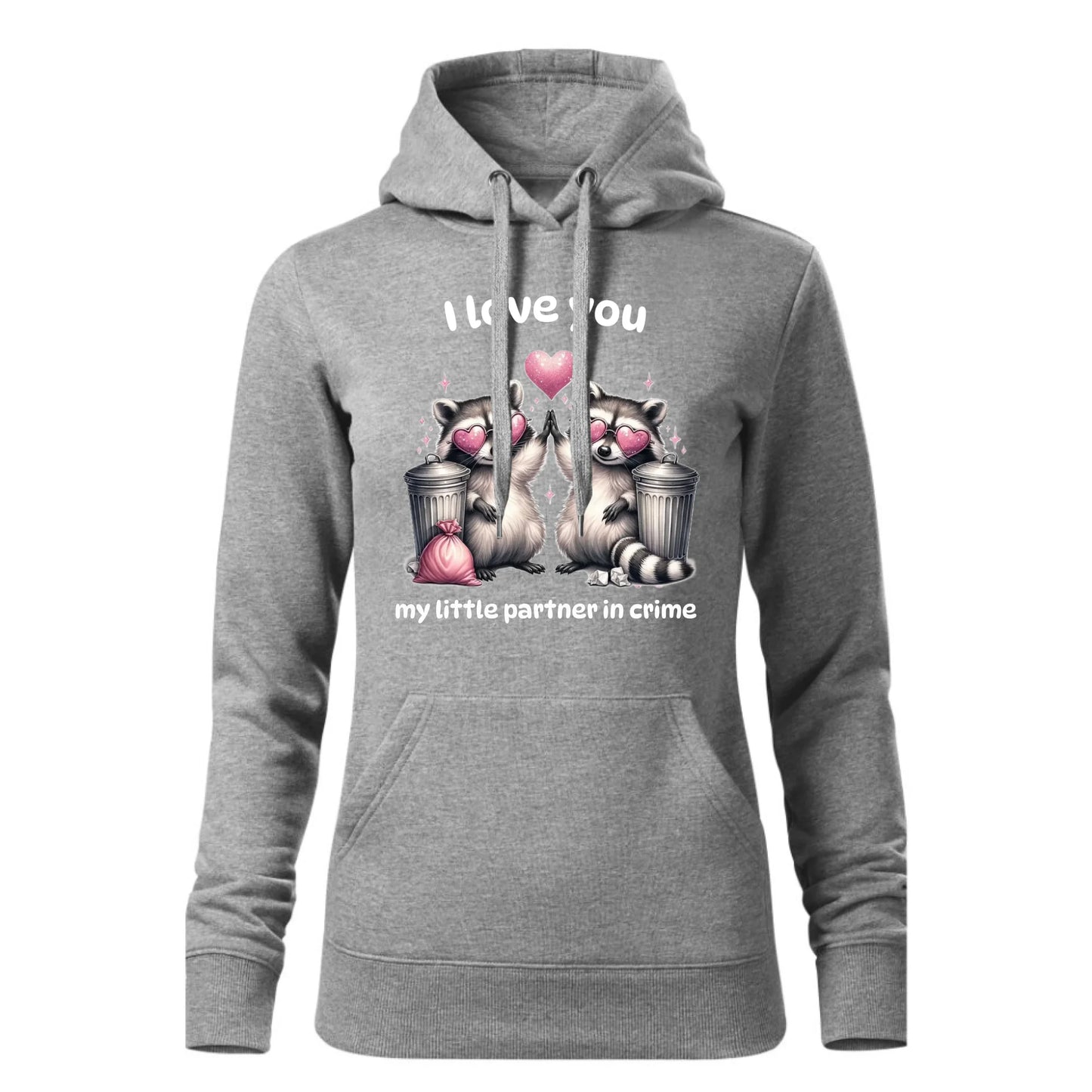 Czarna bluza damska z kapturem nadruk na prezent dla niej HOODIE