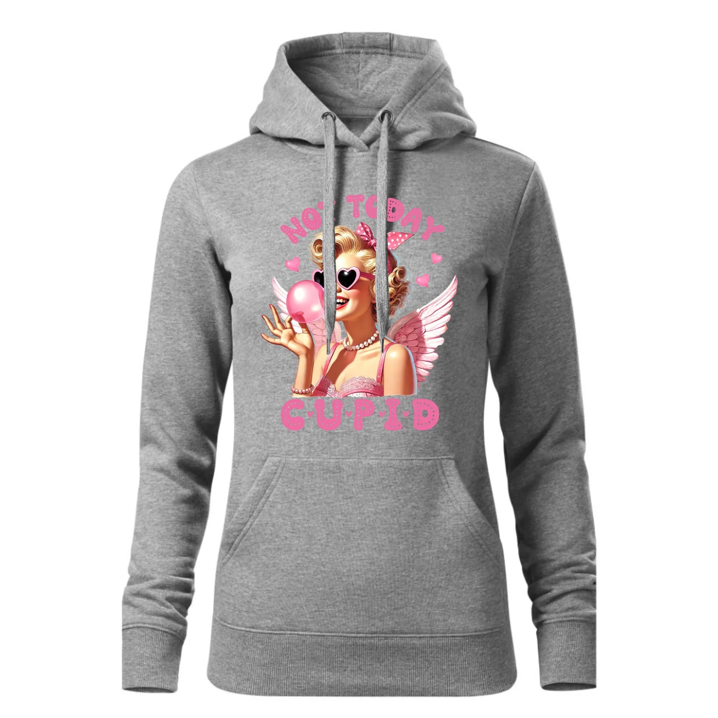 Czarna bluza damska z kapturem nadruk na prezent dla niej HOODIE