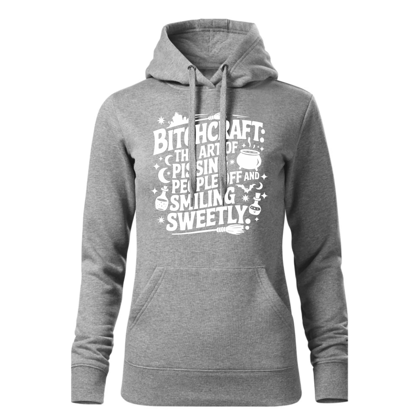 Czarna bluza damska z kapturem nadruk na prezent dla niej HOODIE