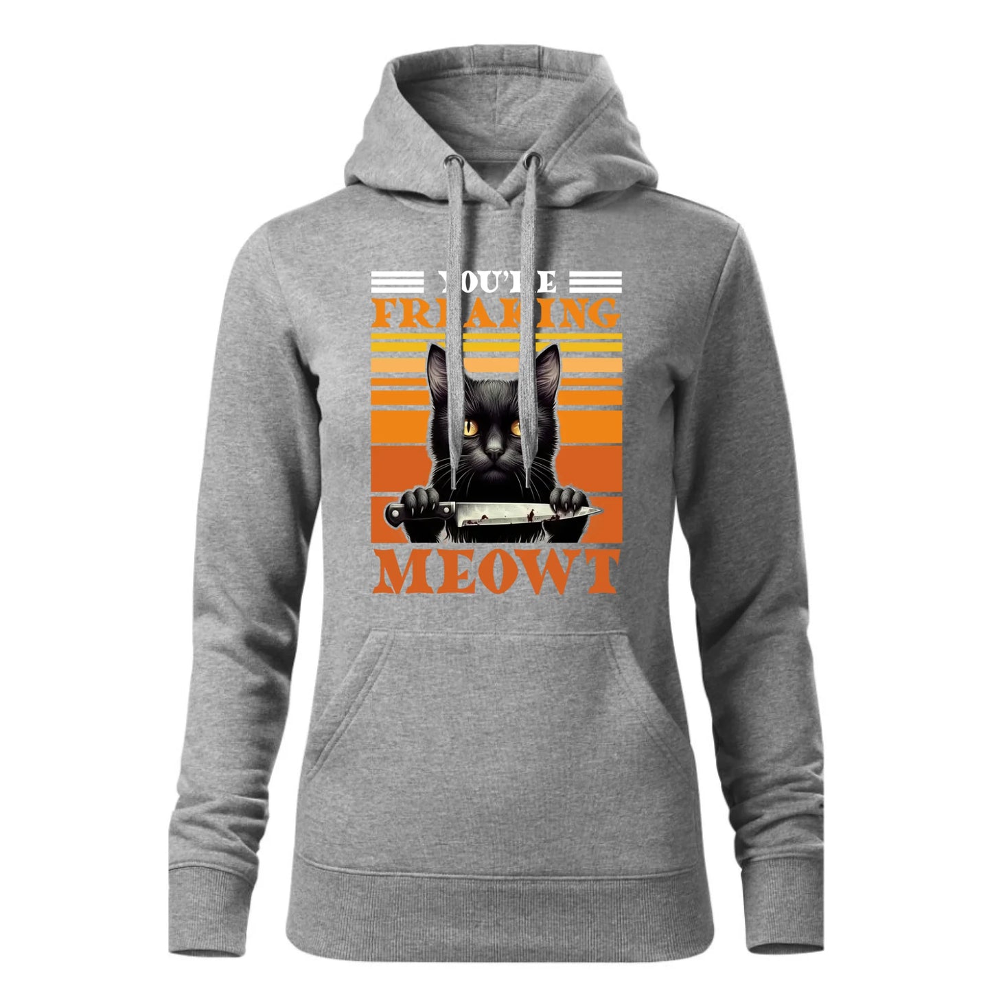 Czarna bluza damska z kapturem nadruk na prezent dla niej HOODIE