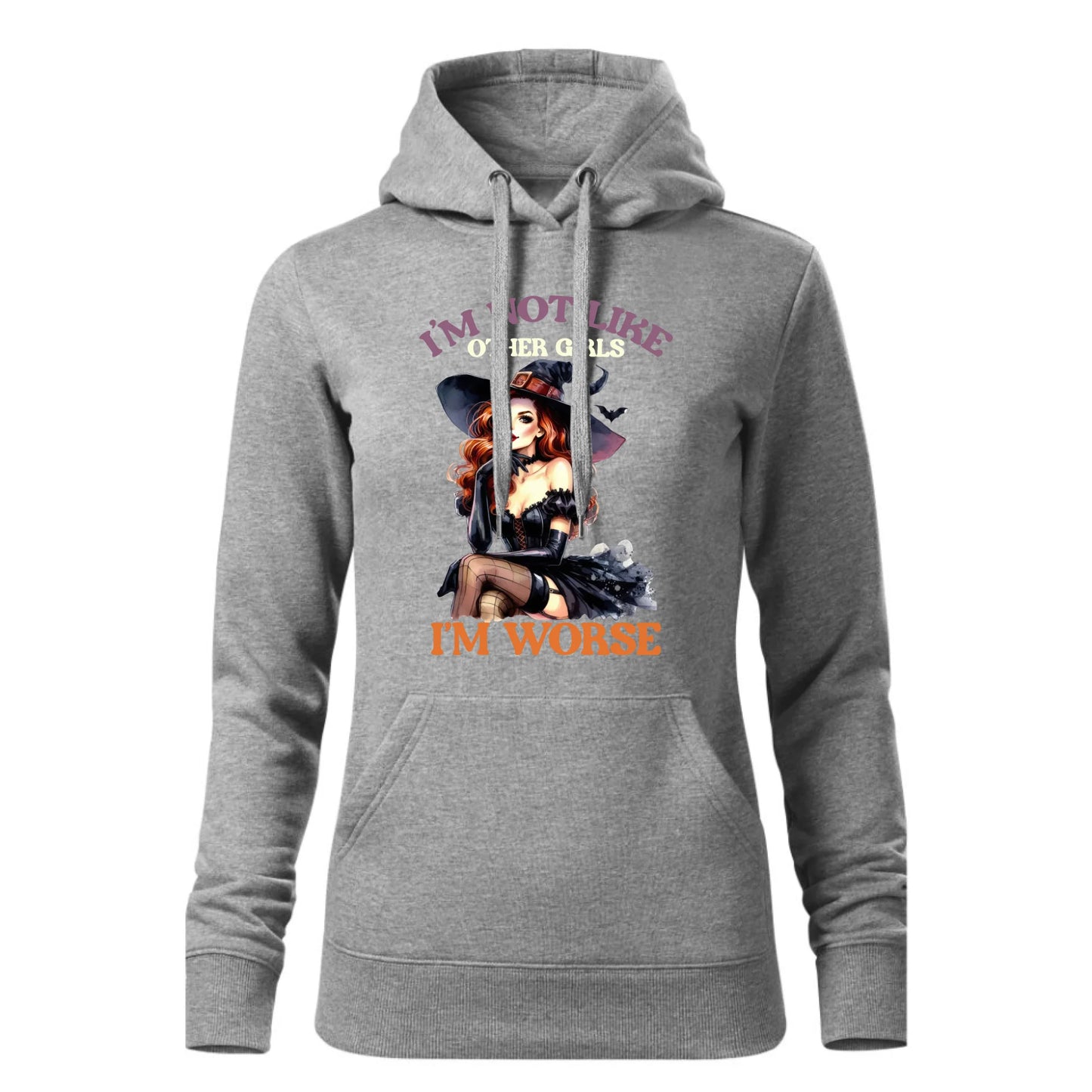 Czarna bluza damska z kapturem nadruk na prezent dla niej HOODIE
