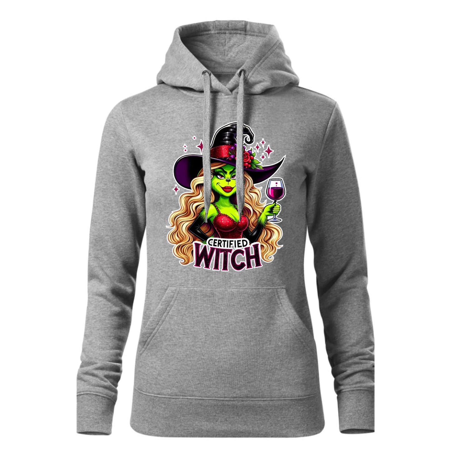 Czarna bluza damska z kapturem nadruk na prezent dla niej HOODIE