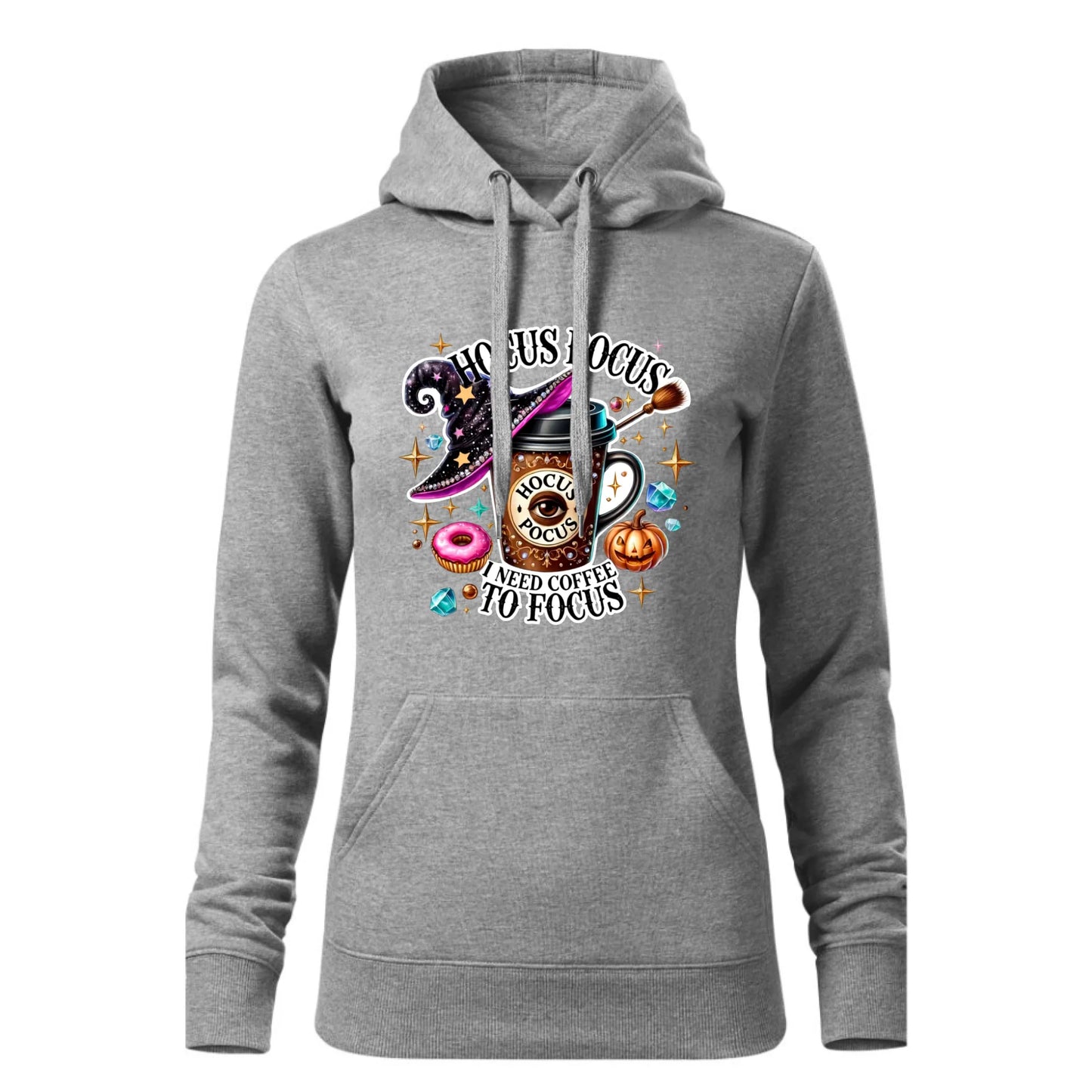 Czarna bluza damska z kapturem nadruk na prezent dla niej HOODIE
