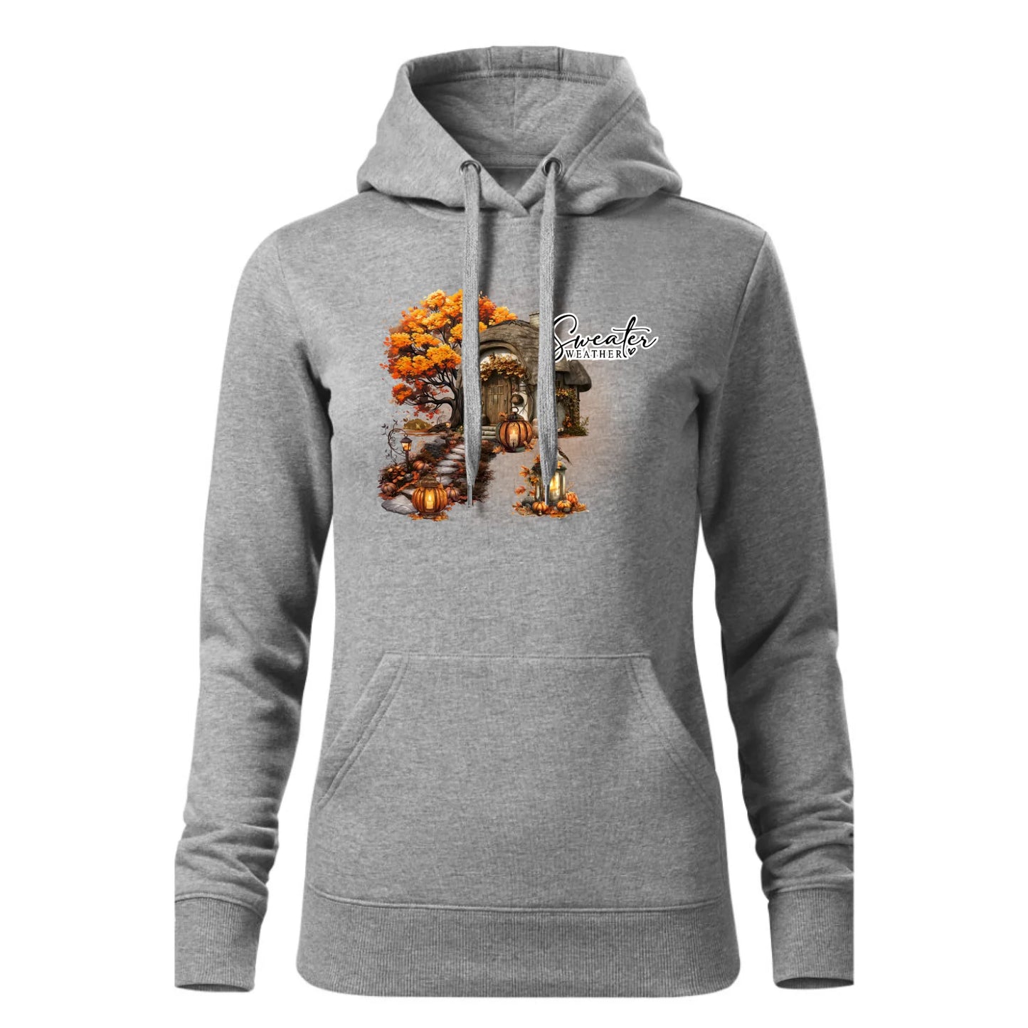 Czarna bluza damska z kapturem nadruk na prezent dla niej HOODIE