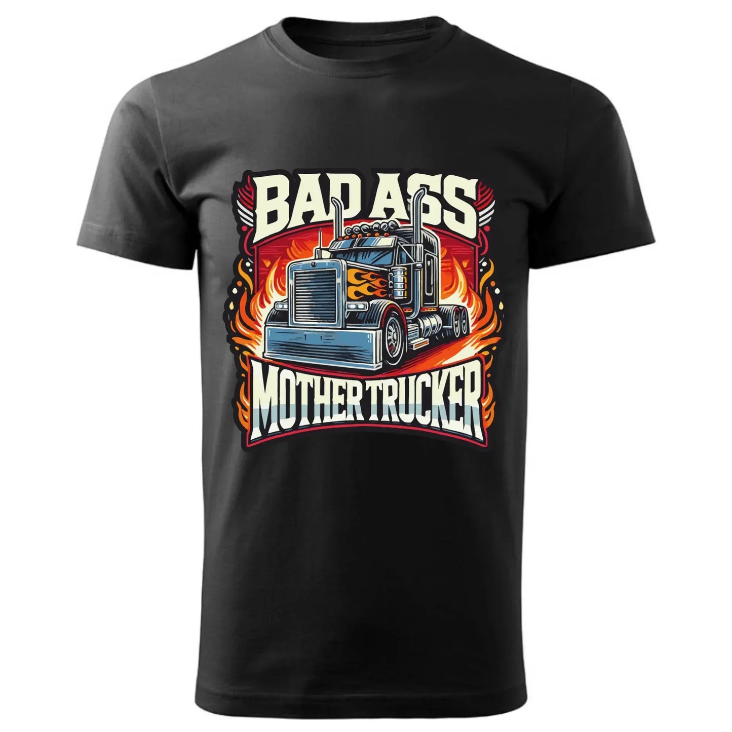 Badass Mother Trucker | Koszulka męska dla kierowcy tira ZKT04 - StoryCups.pl