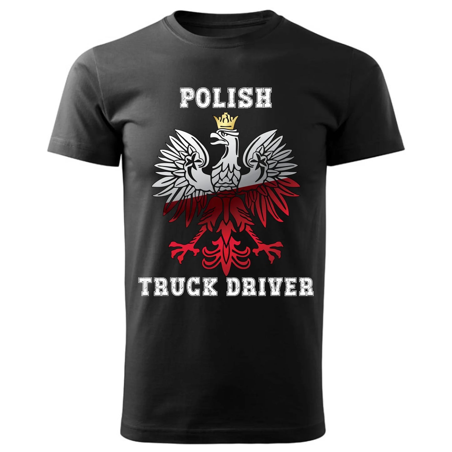 Prezent dla kierowcy tira czarna koszulka męska z nadrukiem KIEROWCA TIR