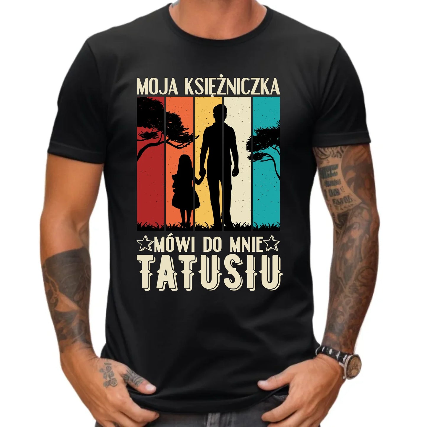 Prezent dla taty koszulka z nadrukiem DZIEŃ OJCA TATA