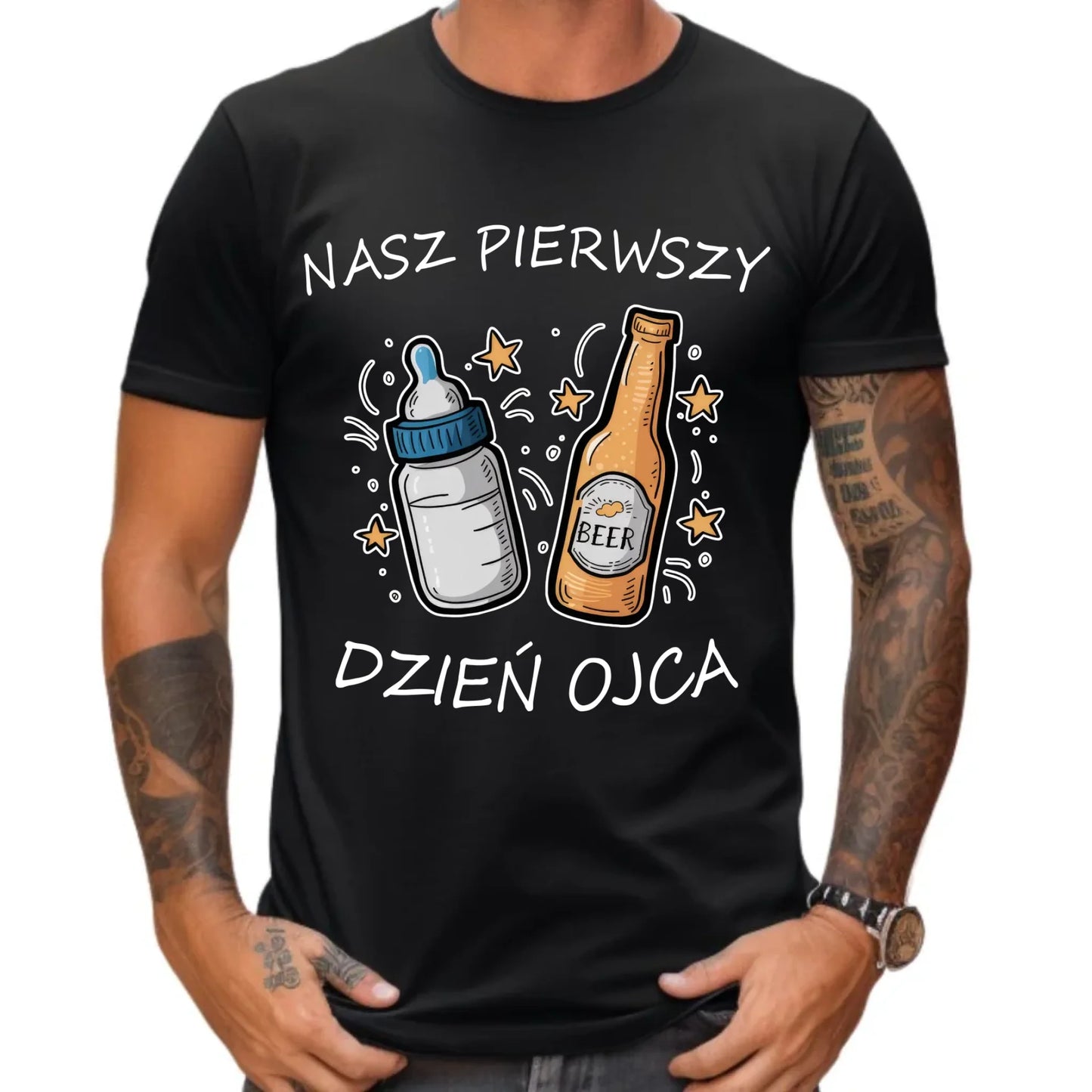 Prezent dla taty koszulka z nadrukiem DZIEŃ OJCA TATA