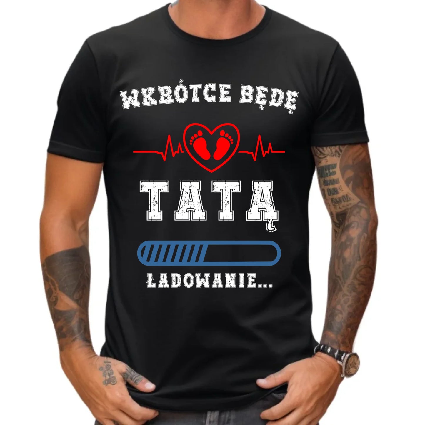 Prezent dla taty koszulka z nadrukiem DZIEŃ OJCA TATA