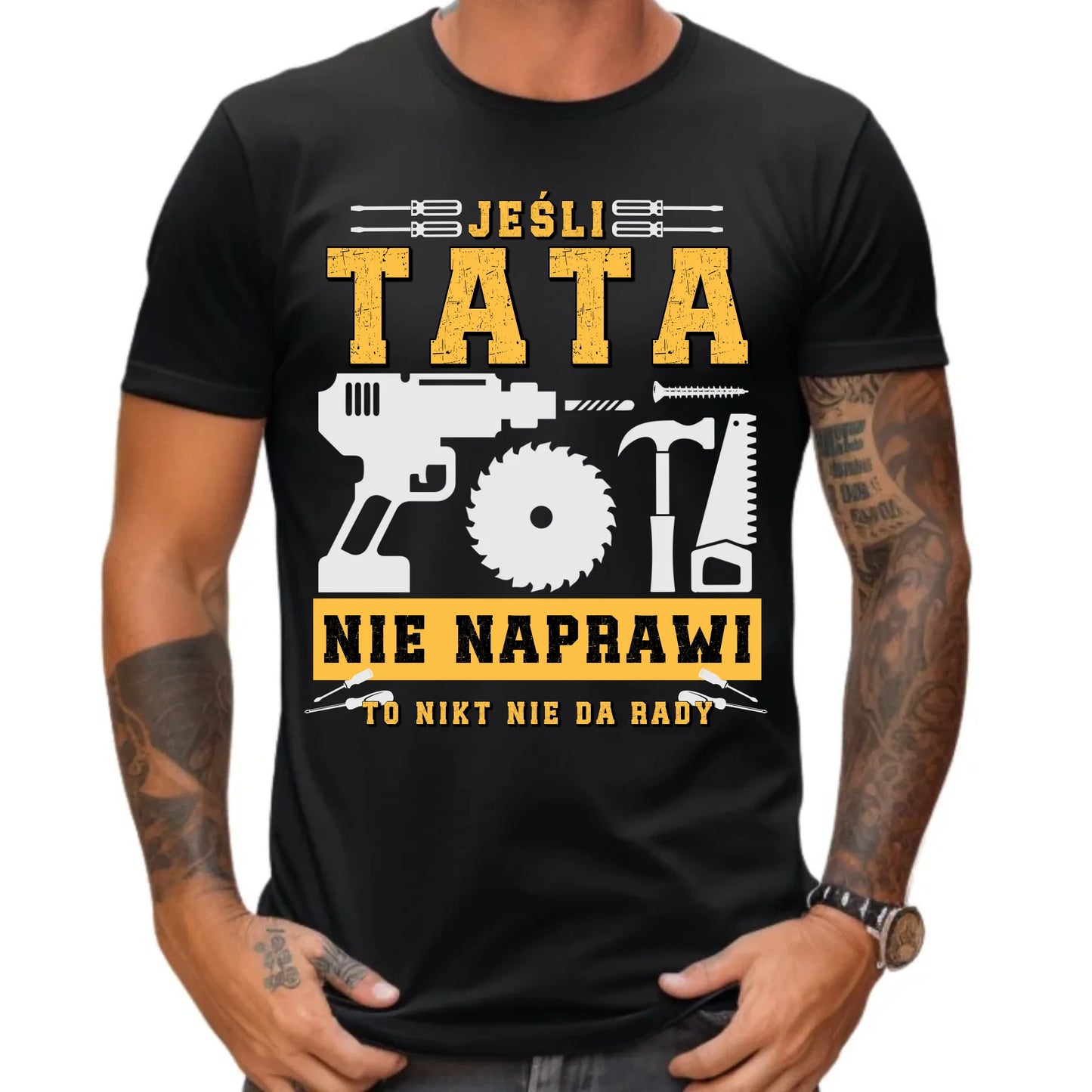 Prezent dla taty koszulka z nadrukiem DZIEŃ OJCA TATA