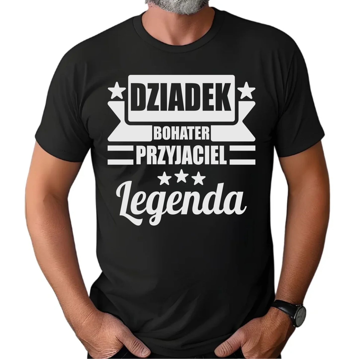 Prezent dla dziadka koszulka z nadrukiem DZIEŃ DZIADKA DZIADEK