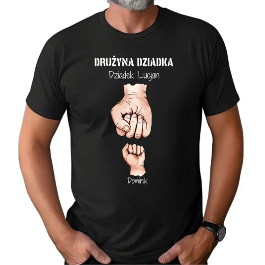 Drużyna Dziadka | Personalizowana koszulka męska dla dziadka D07 - StoryCups.pl