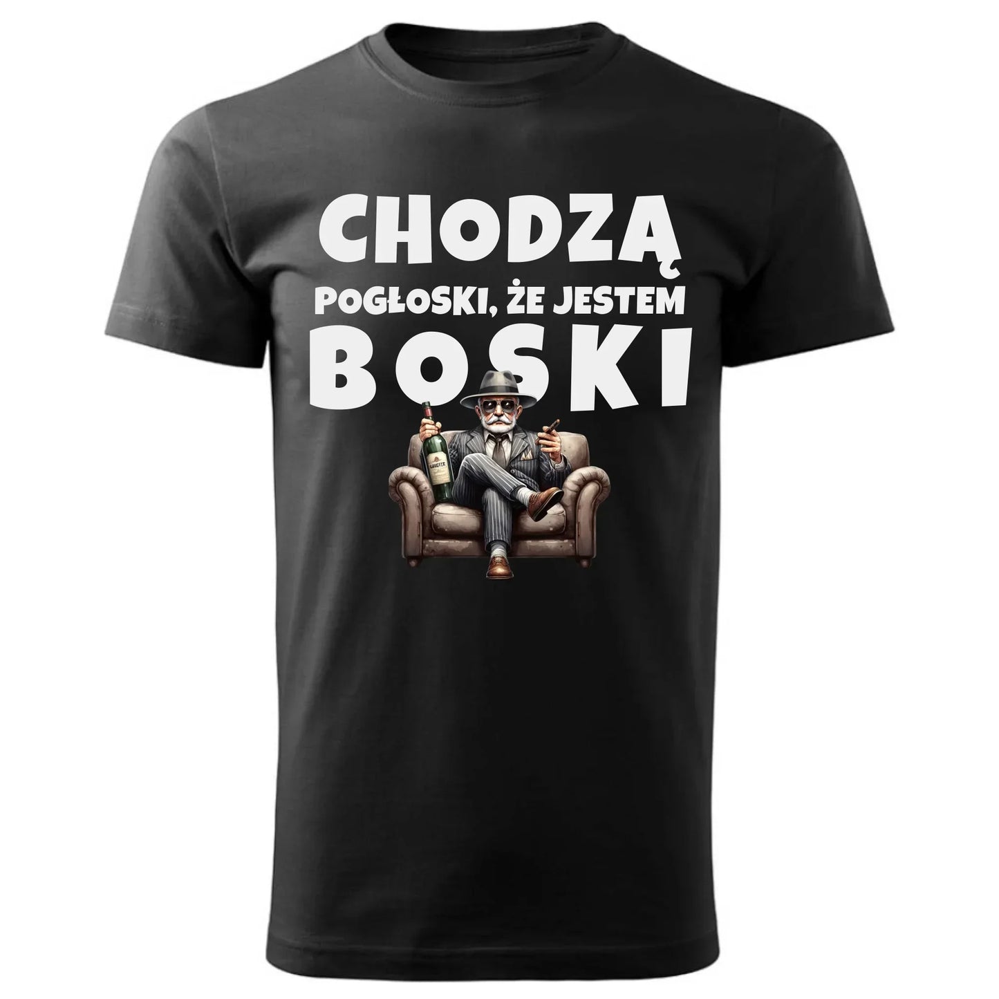 Chodzą pogłoski, że jestem boski | Koszulka męska dla dziadka D16 - StoryCups.pl