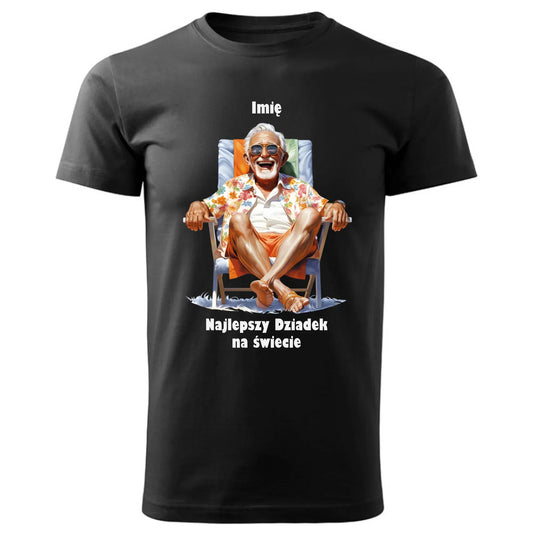 Najlepszy Dziadek na świecie | Koszulka męska z imieniem dla dziadka D14 - StoryCups.pl