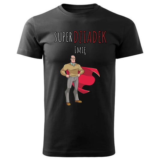 Super Dziadek | Koszulka męska z imieniem dla dziadka D02 - StoryCups.pl