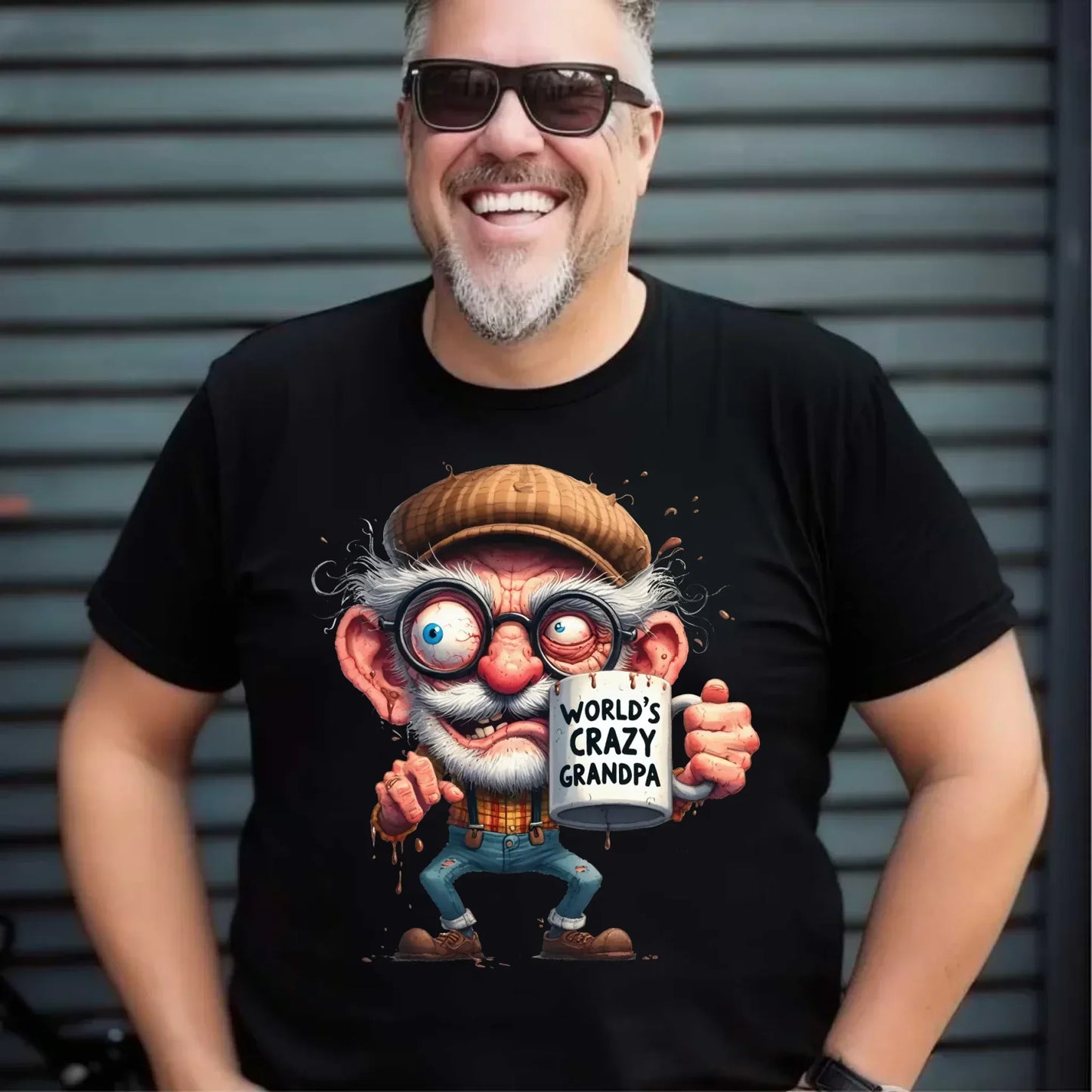 Crazy grandpa | Koszulka męska dla dziadka D38 - StoryCups.pl