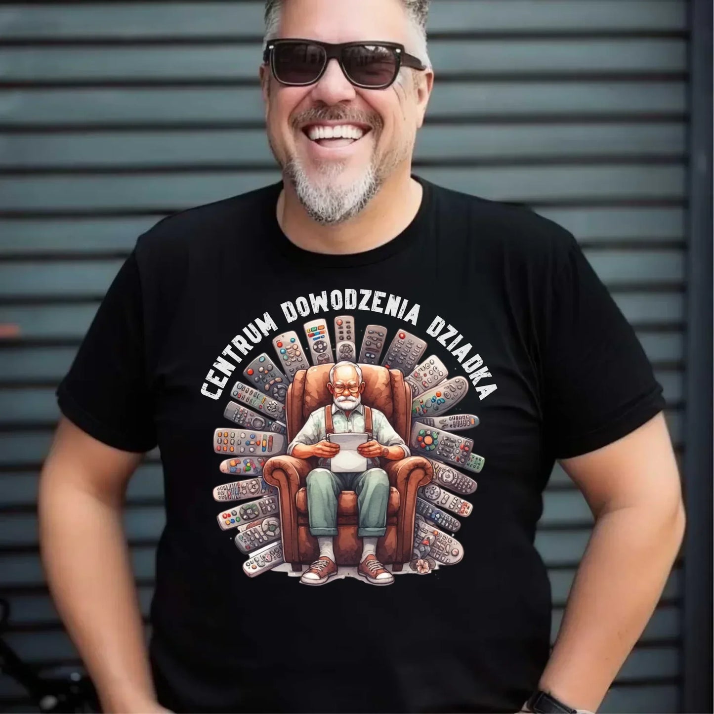 Centrum dowodzenia | Koszulka męska dla dziadka D28 - StoryCups.pl