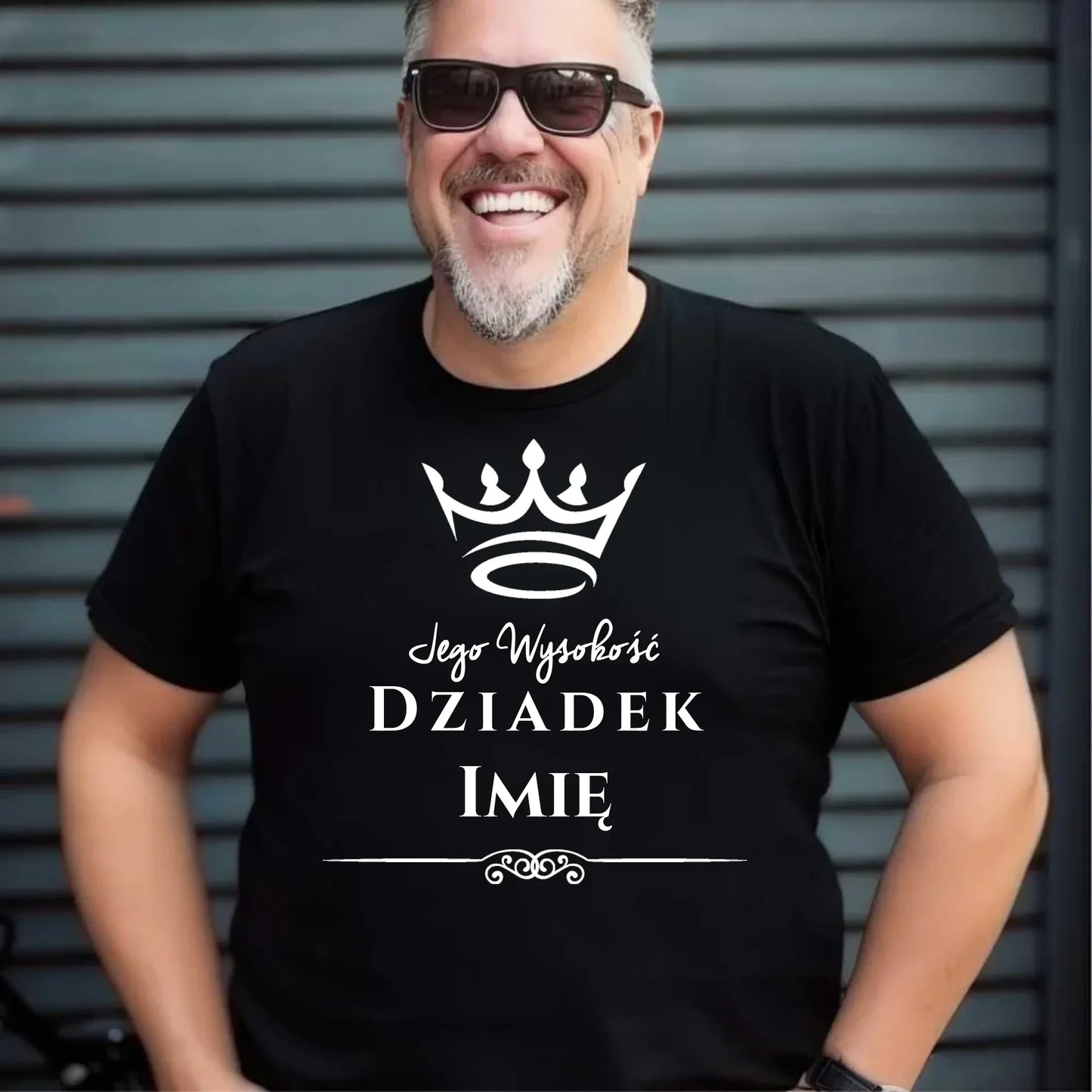 Jego Wysokość Dziadek | Personalizowana koszulka męska dla dziadka D11 - StoryCups.pl