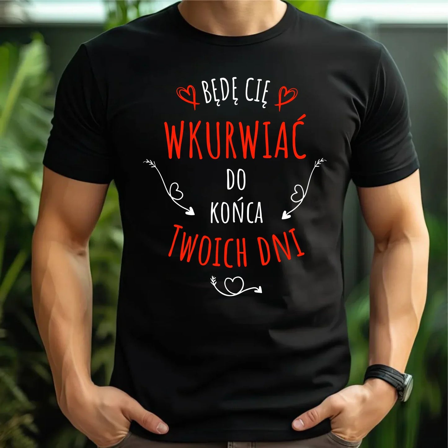 Będę Cię wkurwiać do końca Twoich dni | Koszulka męska W61 - StoryCups.pl