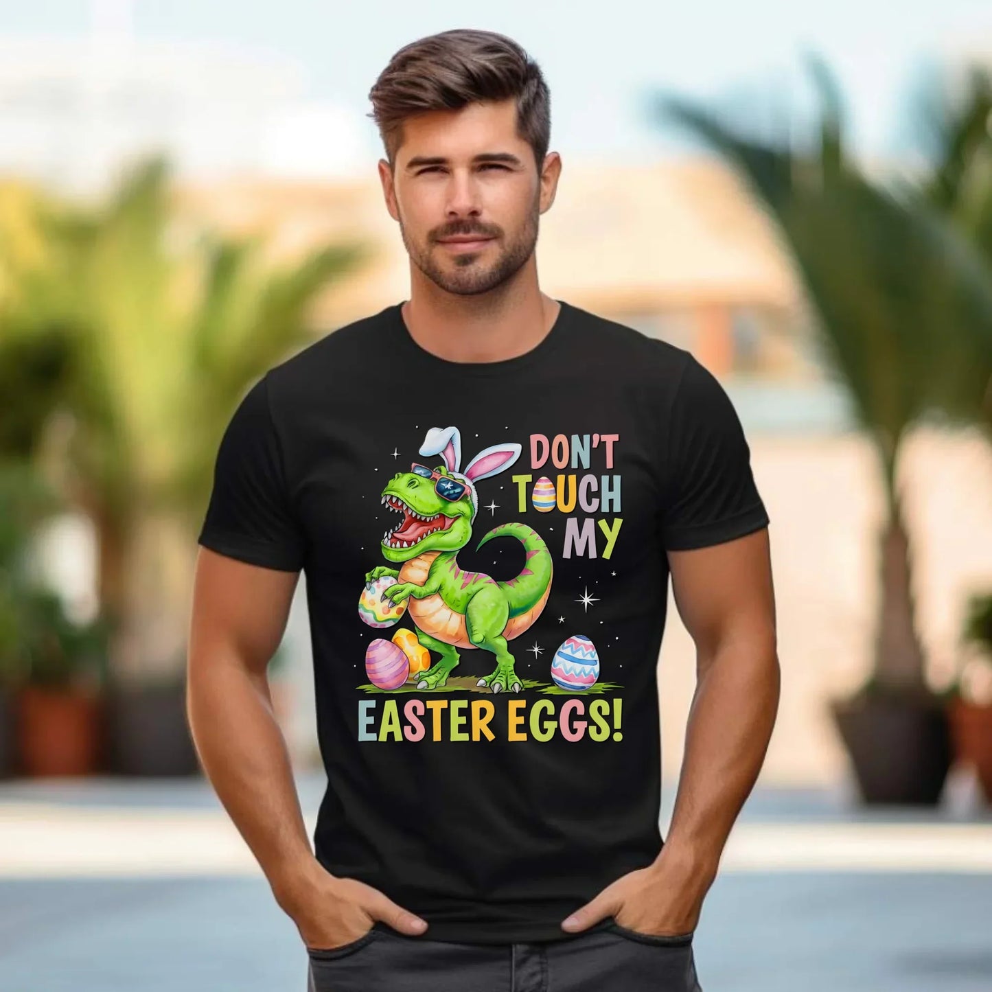 Don't touch my easter eggs | Koszulka męska na Wielkanoc WN34 - StoryCups.pl