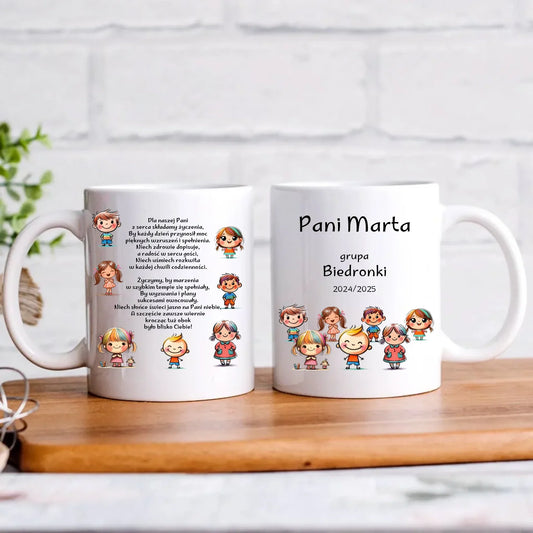 Przedszkolaki | Personalizowany kubek na prezent dla nauczycielki N03 - StoryCups.pl