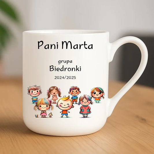 Przedszkolaki | Personalizowany kubek elegant dla nauczycielki N03 - StoryCups.pl