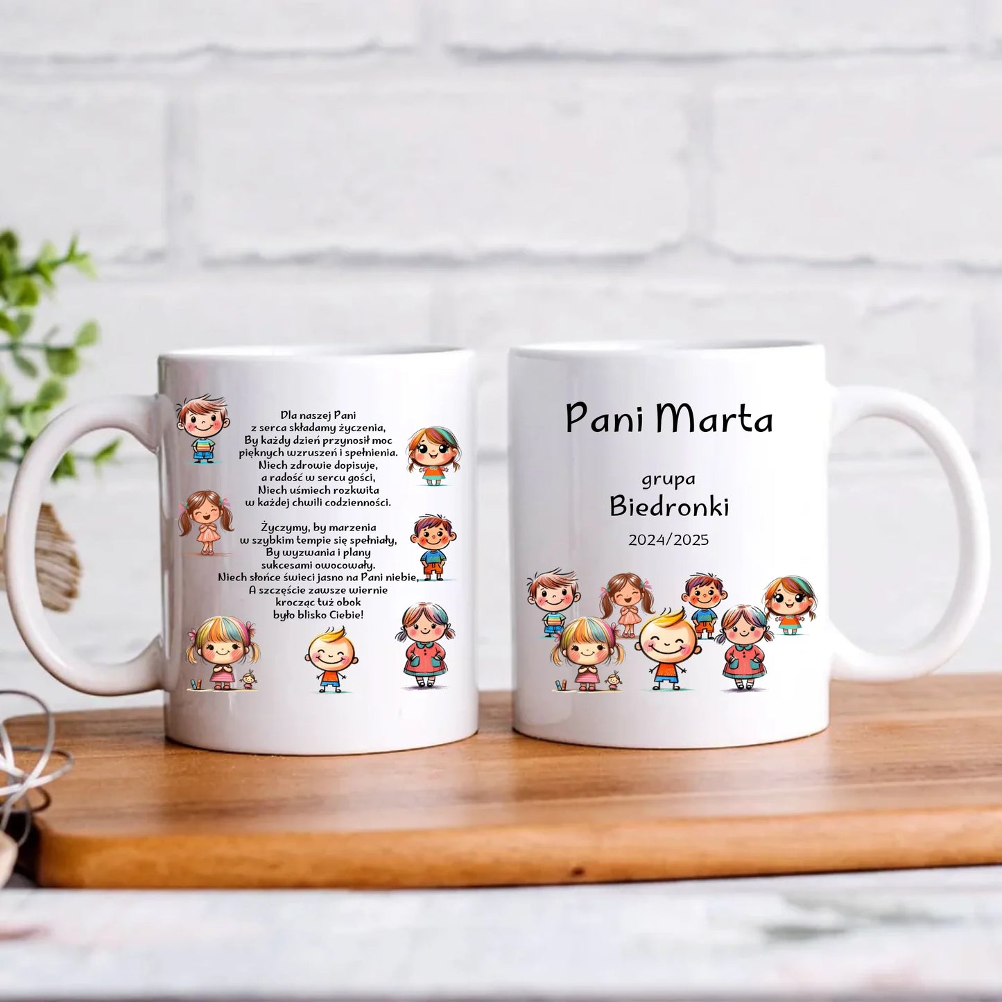 Przedszkolaki | Personalizowany kubek elegant dla nauczycielki N03