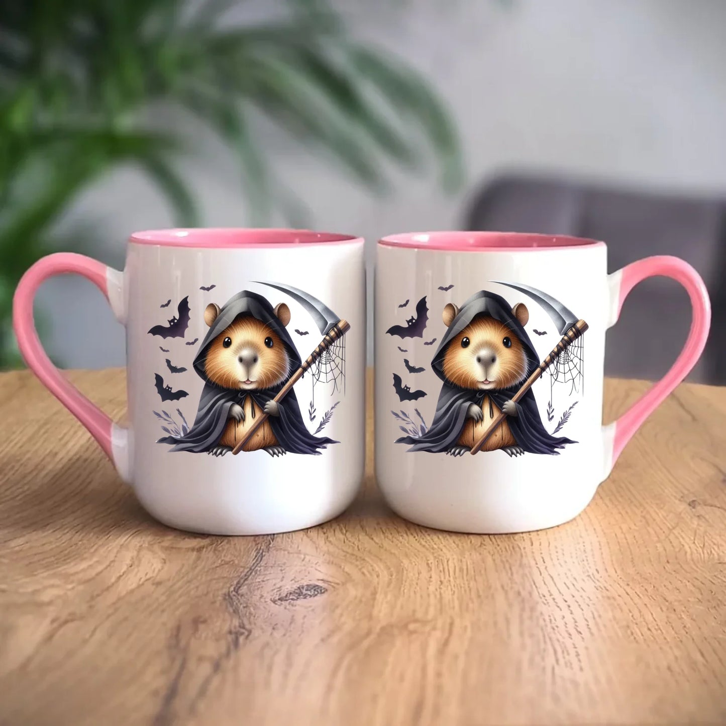 Personalizowany różowy kubek elegant z nadrukiem na prezent 330ml