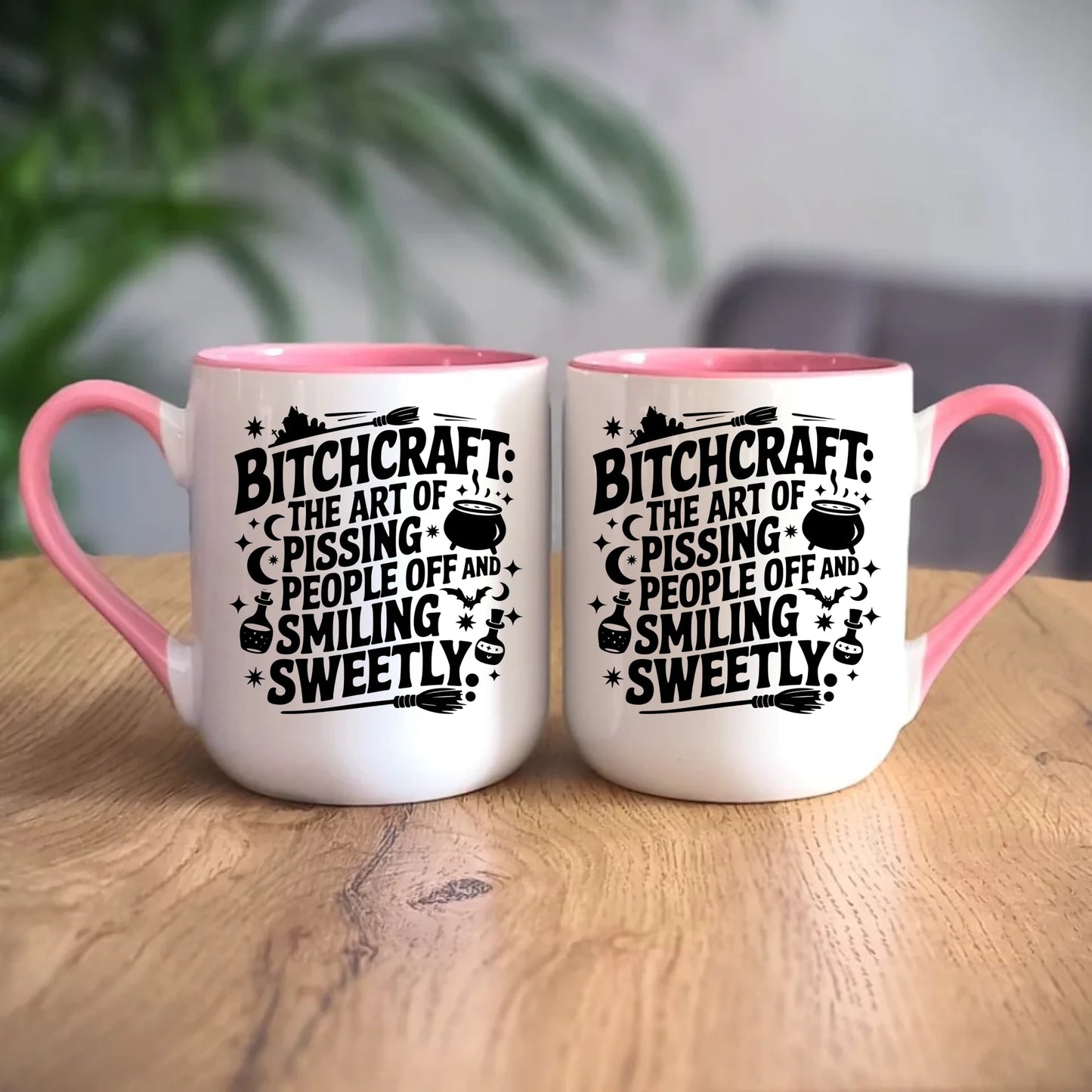 Personalizowany różowy kubek elegant z nadrukiem na prezent 330ml