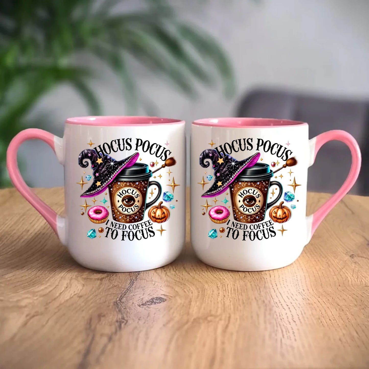 Personalizowany różowy kubek elegant z nadrukiem na prezent 330ml