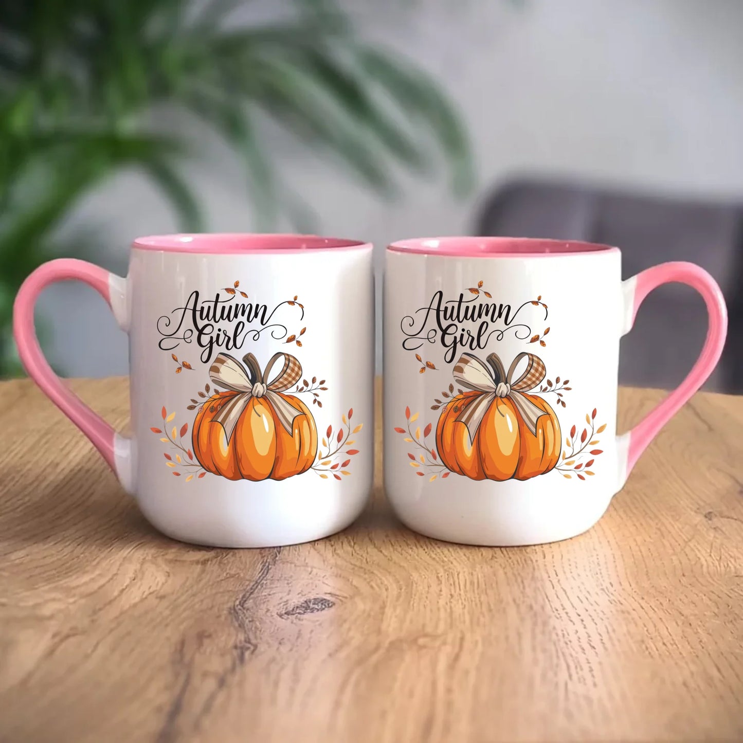 Personalizowany różowy kubek elegant z nadrukiem na prezent 330ml