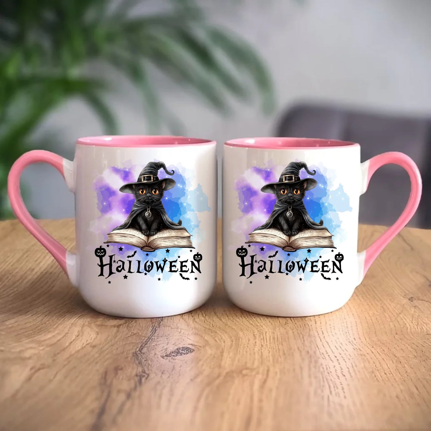 Personalizowany różowy kubek elegant z nadrukiem na prezent 330ml