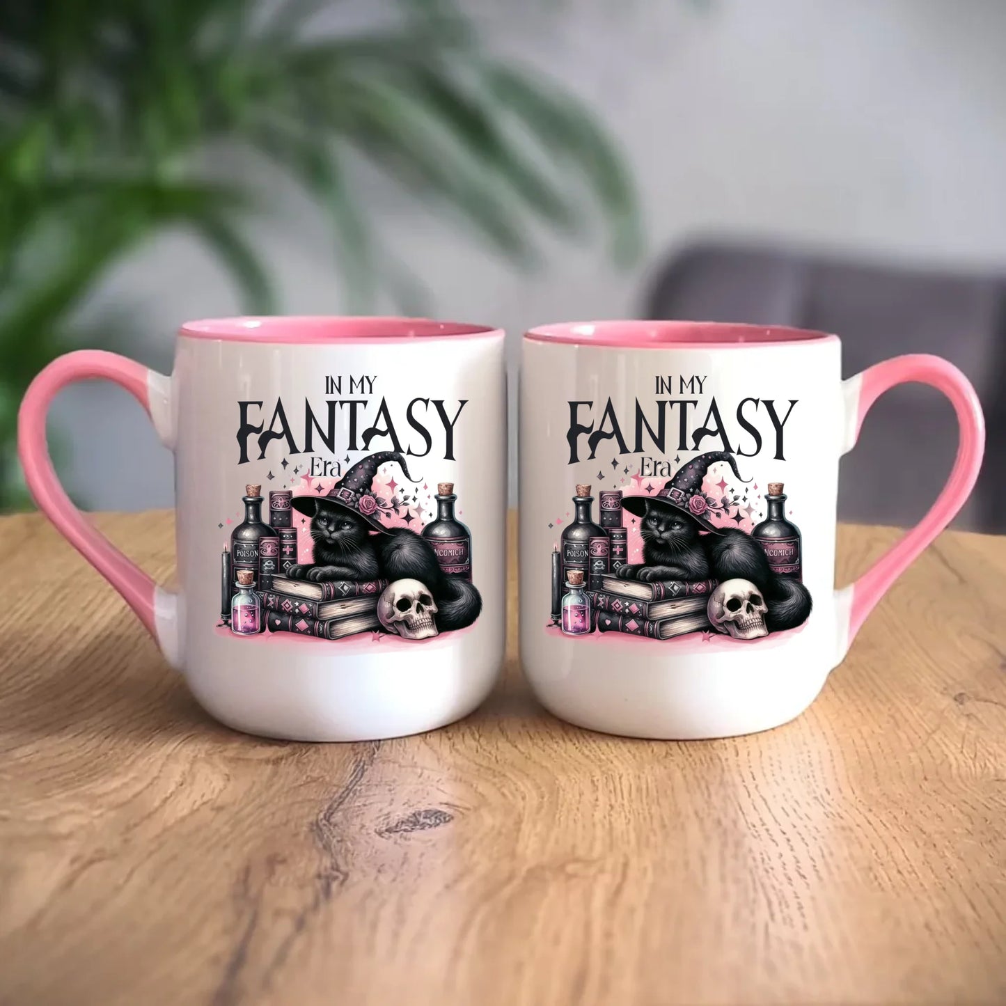 Personalizowany różowy kubek elegant z nadrukiem na prezent 330ml