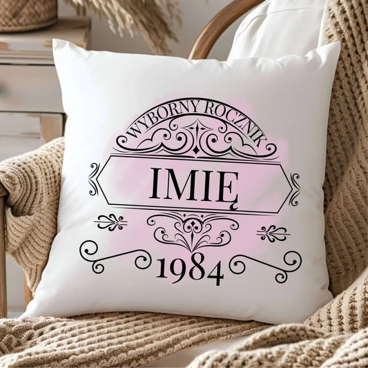 Wyborny rocznik | Personalizowana poduszka prezent na urodziny U10 - StoryCups.pl