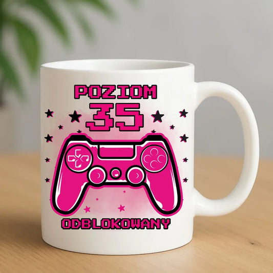 Poziom odblokowany (wiek) | Kubek na urodziny dla gracza U23 - StoryCups.pl